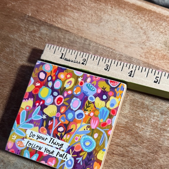 Primitives by Kathy Colorful Floral Block Sign - Picture 2 of 3